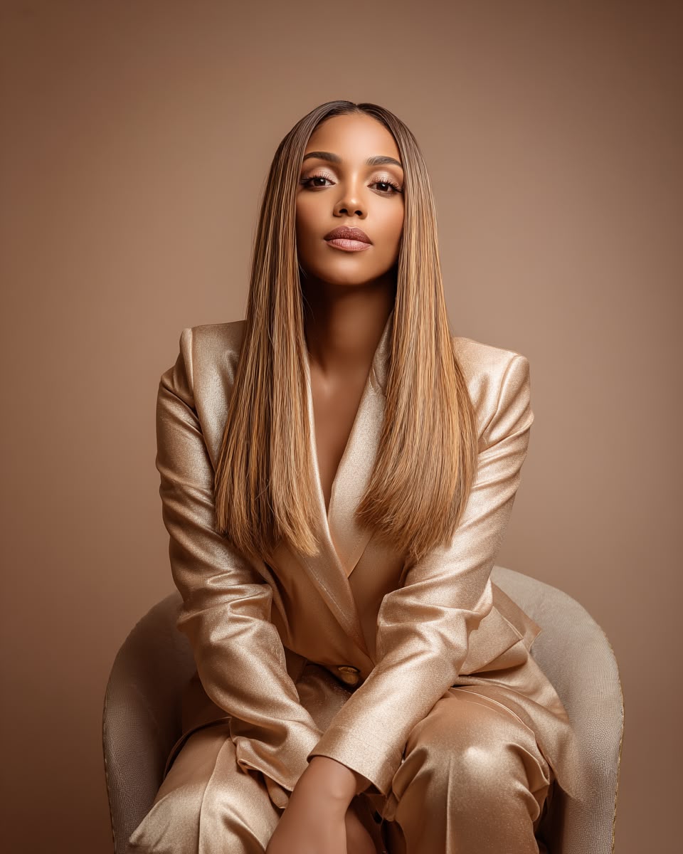 Long Straight Human Hair Wig
