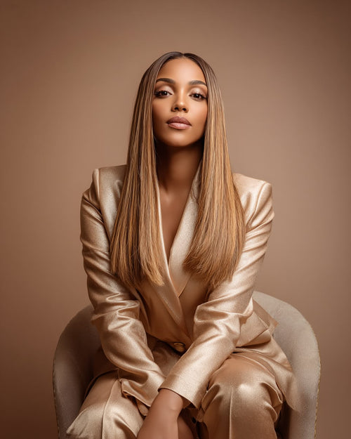 Long Straight Human Hair Wig