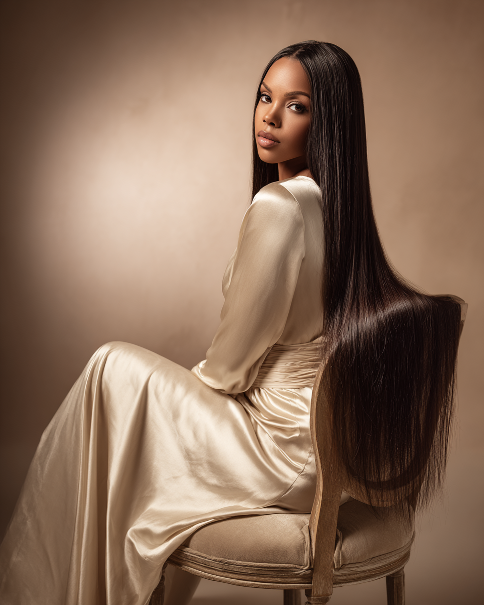 Luxury Long Straight Pastel  Lace Wig